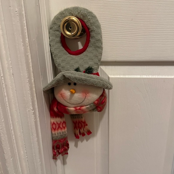 Other - Vintage Snowman Doorknob Hanger Decor Christmas Winter Holidays